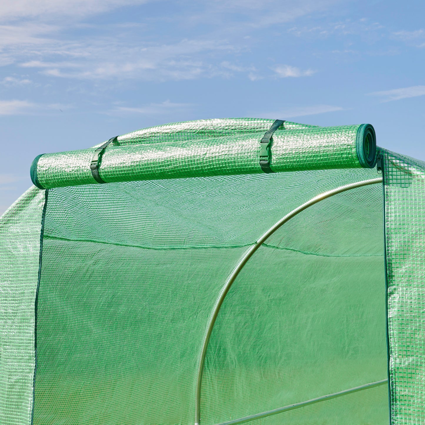 4m Replacement Polytunnel Greenhouse Cover - Zip Door